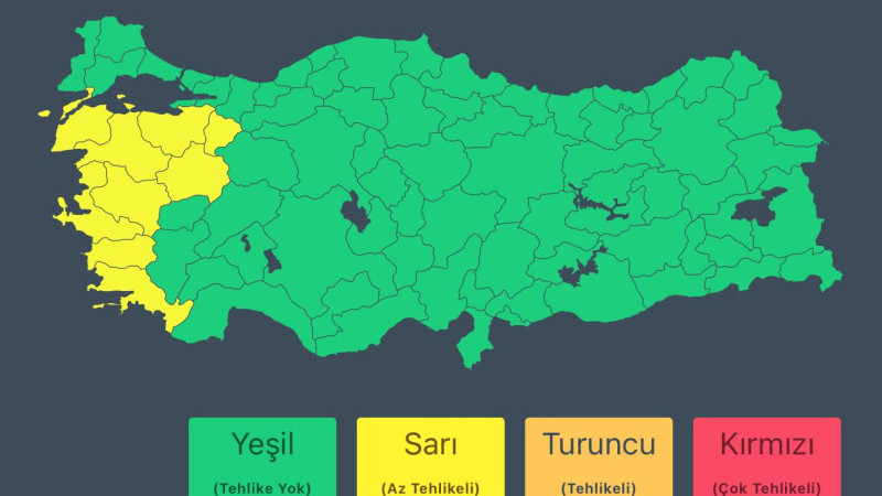 Çanakkale'ye Fırtına Uyarısı