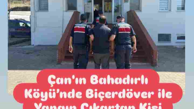 Ayvacık Bahadırlı Köyü’nde ki Yangına Gözaltı 
