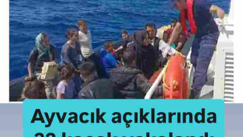 Ayvacık açıklarında 32 Mülteci Yakalandı 
