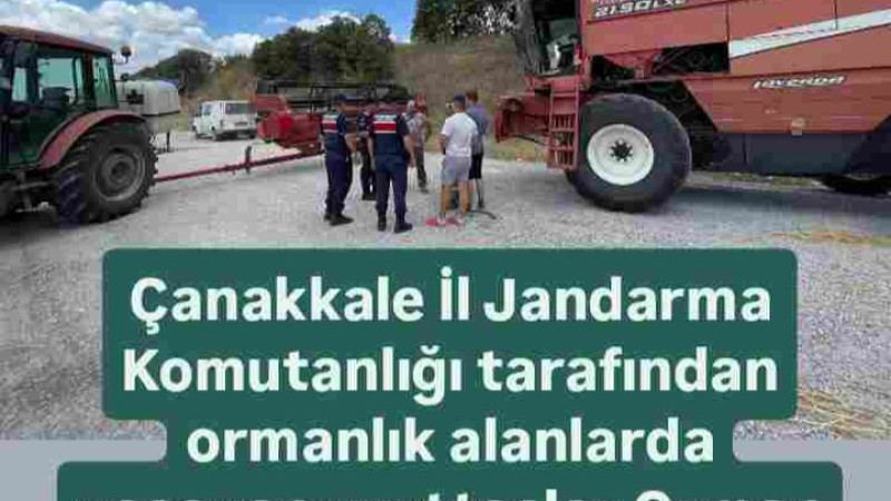 Çanakkale'de Ormanlık Alanlarda Denetim Sürüyor 