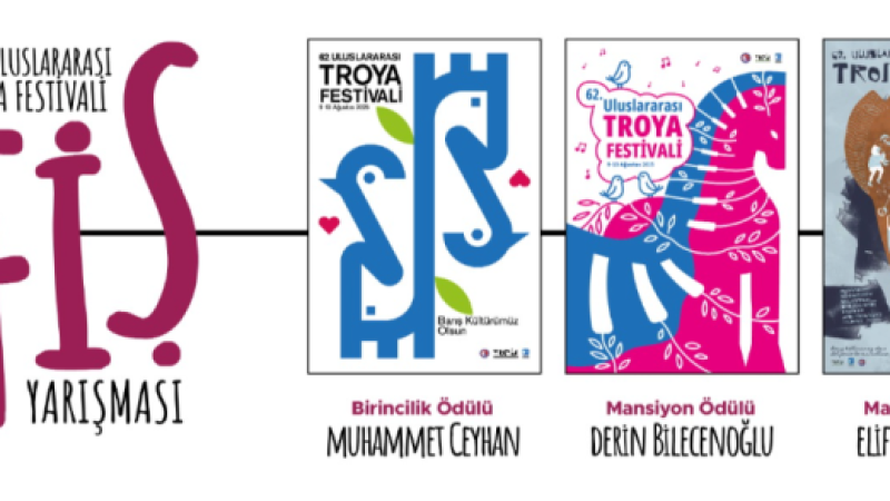 62. Uluslararası Troia Festivali Afiş Tasarım ve Uygulama Yarışması Sonuçlandı
