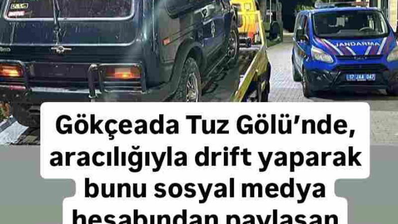 Gökçeada'da Dirift Yaptı.