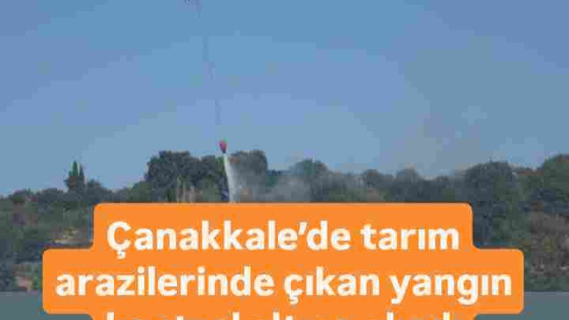 Çanakkale’de tarım arazilerinde çıkan yangın kontrol altına alındı