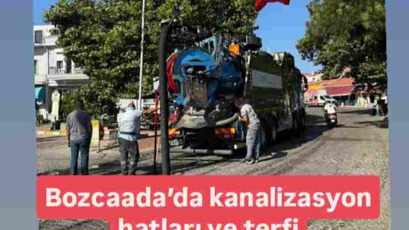 Bozcaada'da Terfi Hatlarında Temizlik 