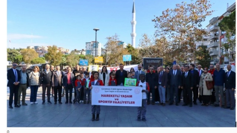 Çanakkale'de Dünya Yürüyüş Günü etkinliği 