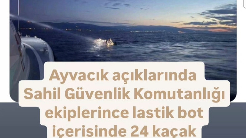 Ayvacık'ta 24 Kaçak Yakalandı