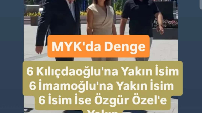 CHP MYK'da Erkek'e Yakın İsim Yok