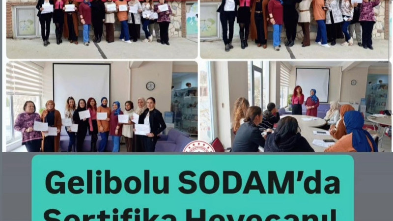 Gelibolu SODAM’da Sertifika Heyecanı! 