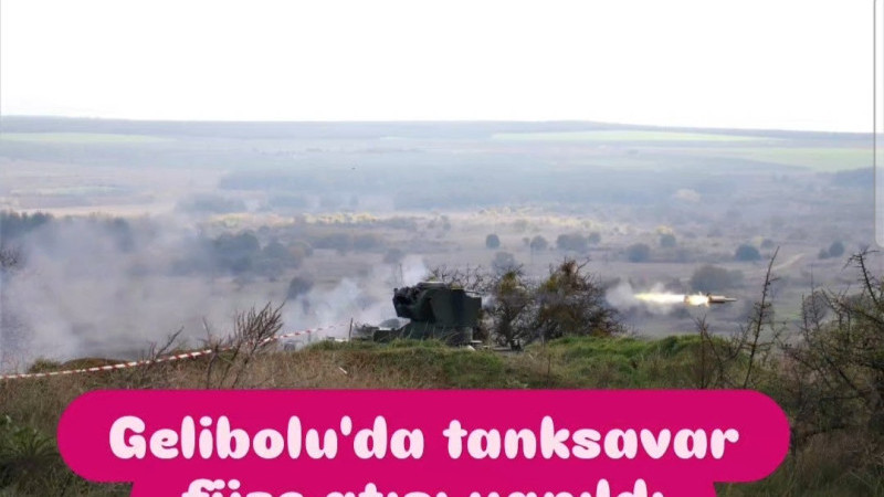 Gelibolu'da tanksavar füze atışı yapıldı