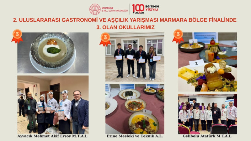 Çanakkale'de ki Okullar Gastronomi ve Aşçılık Yarışmasında 