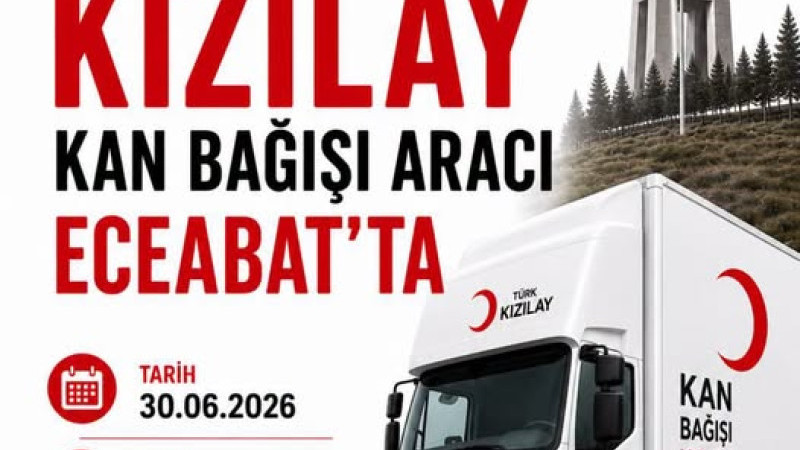 Kızılay Kan Bağışı Aracı Eceabat’ta