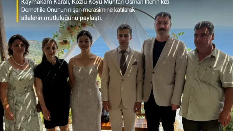 Ayvacık Kaymakamı Mustafa Karalı, Nişan Merasimine Katıldı