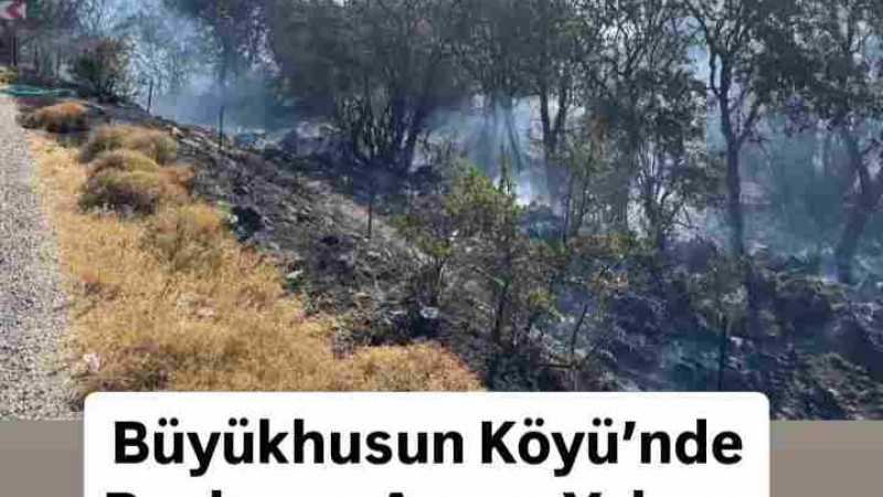 Assos Yolu Üzerinde ki Büyükhusun Köyü’nde ki Yangın Söndürüldü