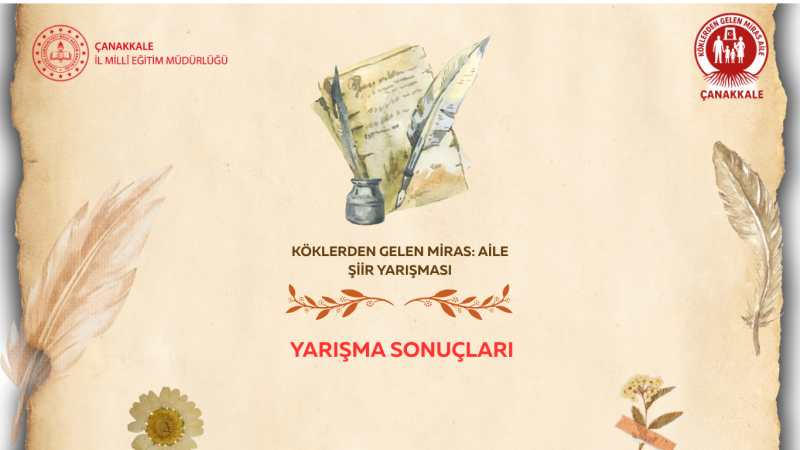 Çanakkale'de Mısralarda Ailem konulu şiir yarışması sonuçlandı