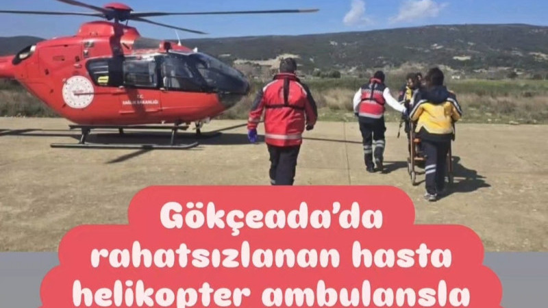 Gökçeada'dan Çanakkale'ye Hasta Nakli