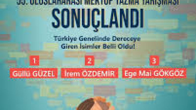Çanakkaleli Öğrenci 55. Uluslararası Mektup Yazma Yarışması'nda 