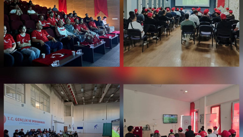 Çanakkale'de Gençlik Merkezlerinde Milli Maç Heyacanı