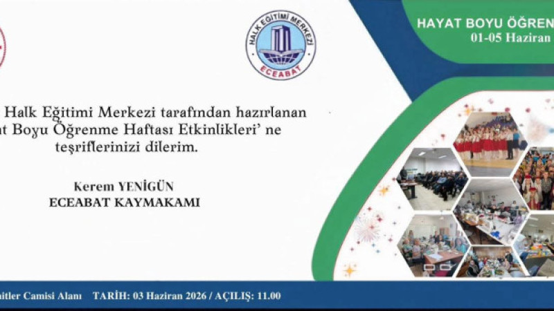 Eceabat'ta Hayat Boyu Öğrenme Haftası Sergi Açılışı