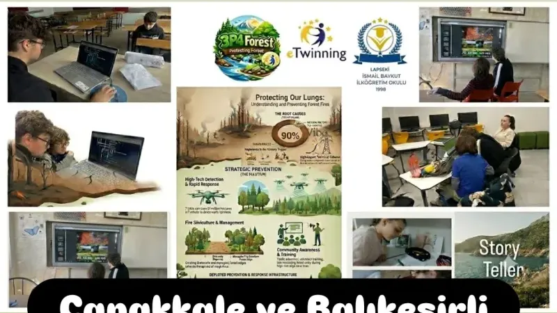 Çanakkale ve Balıkesirli Öğrencilerden Orman Yangınlarına Karşı Yapay Zekâ Destekli Çözüm