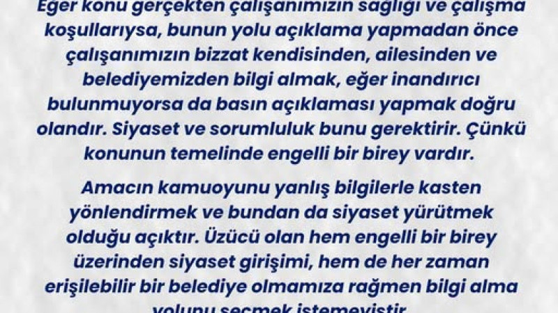 Engelli Bireyler Üzerinden Siyaset Yapılmasını Reddediyoruz