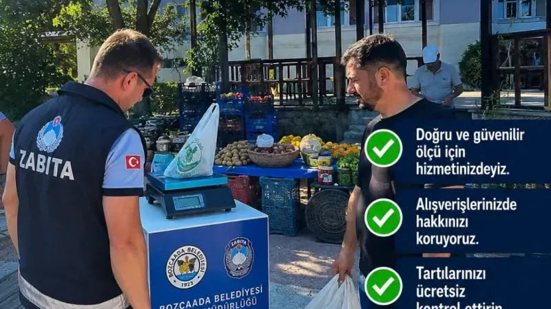 Bozcaada'da Tartı Kontrol Noktası Hizmete Devam Ediyor
