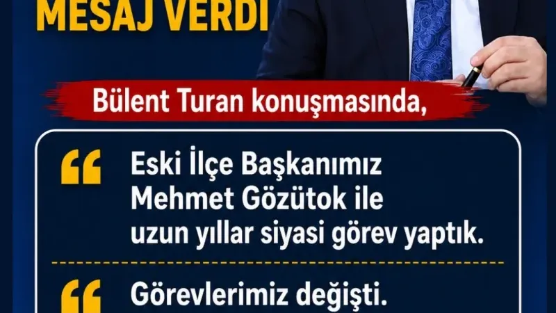 İçişleri Bakan Yardımcısı Bülent Turan'dan Gelibolu'da Vefa Mesajı