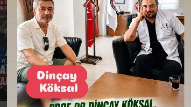 Prof. Dr. Dinçay Köksal’dan ÇOMÜ Hastanesi Başhekimi Doç. Dr. Eren Pek’e Ziyaret