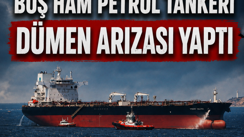 petrol tankeri Çanakkale önlerinde dümen arızası yaptı