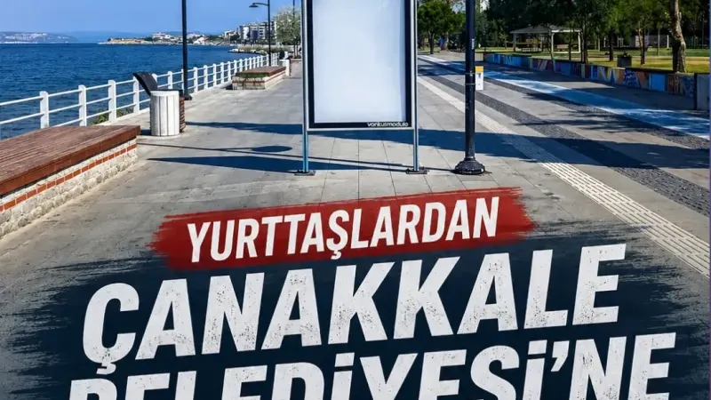 Yurttaşlardan Çanakkale Belediyesi’ne Reklam Panosu Tepkisi