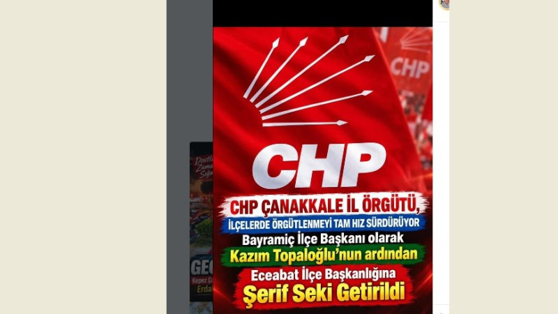 CHP Çanakkale İl Örgütü'nden İlçelerde Örgütlenme Hamlesi: