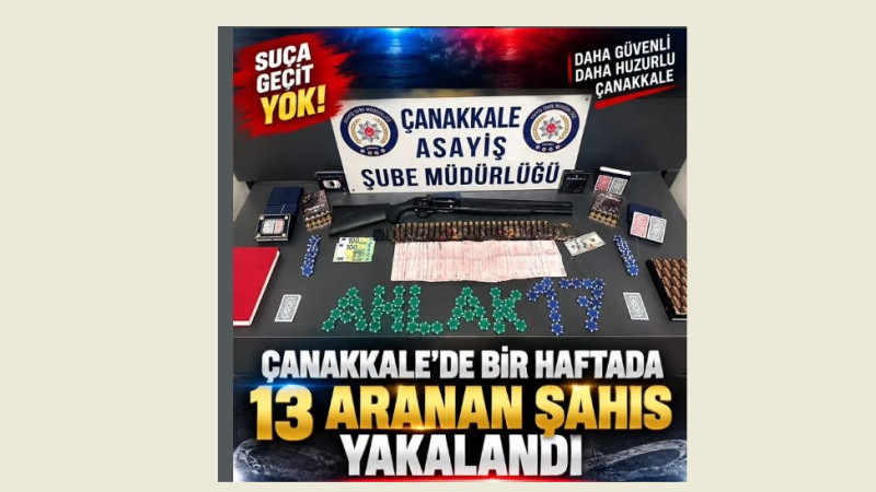 Çanakkale'de Aranan 83 Kişi Yakalandı