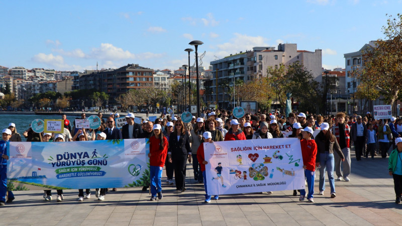 Çanakkale’de Dünya Yürüyüş Günü İçin Farkındalık Yürüyüşü Gerçekleştirildi